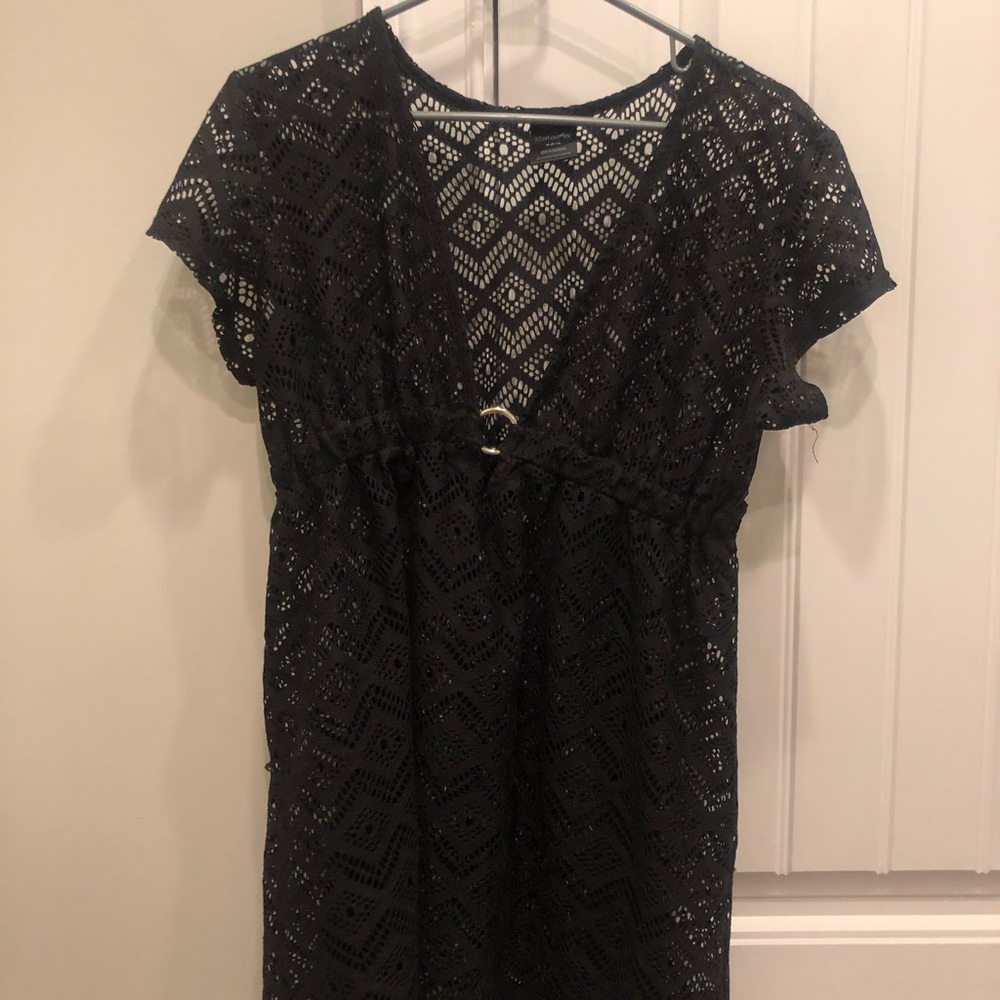 Cute mesh bathing suit cover up